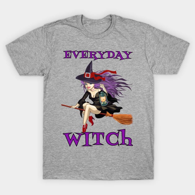 Everyday Witch Funny Halloween Wiccan Mystery Magic Gift T-Shirt by klimentina